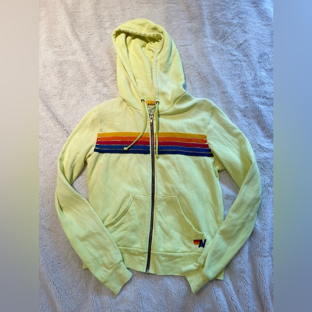 Aviator Nation Yellow Zip Up size XS